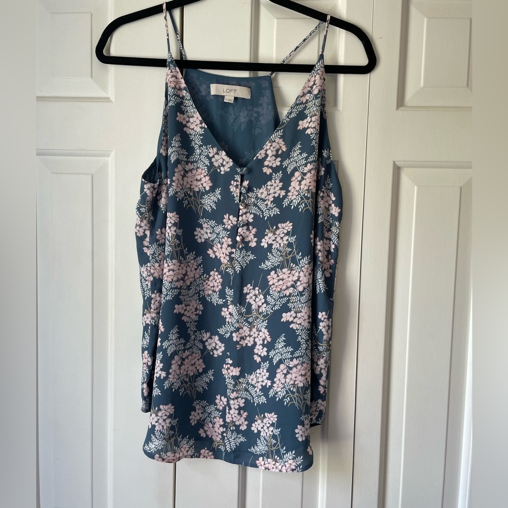 Loft medium floral tank blouse